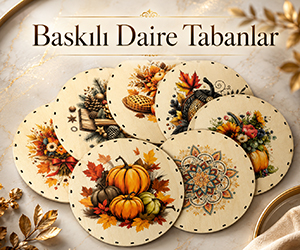 Baskılı Daire Rattan Tabanlar