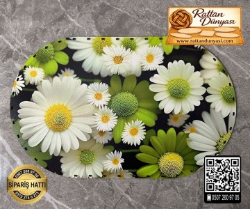 Tam Baskılı Oval Rattan Taban - Model 11