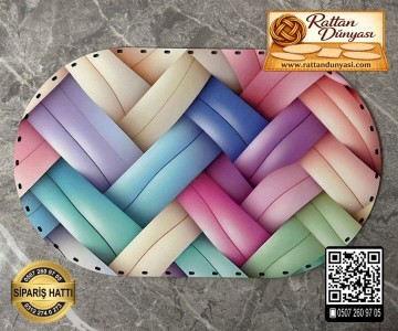 Tam Baskılı Oval Rattan Taban - Model 22