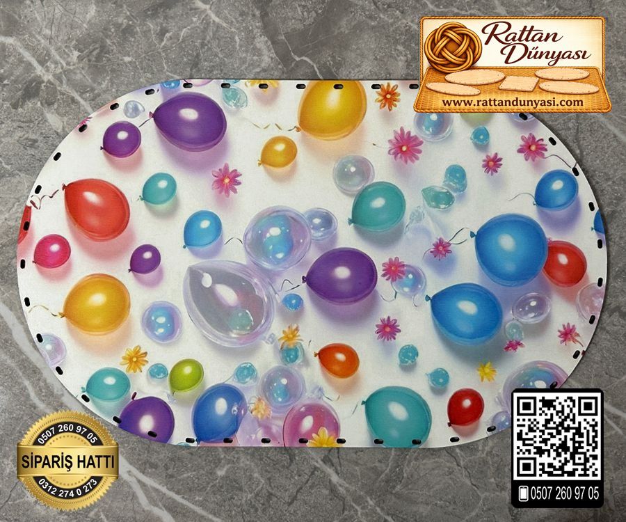 Tam Baskılı Oval Rattan Taban - Model 24 Tam Baskılı Oval Rattan Taban - Model 24