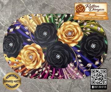 Tam Baskılı Oval Rattan Taban - Model 26