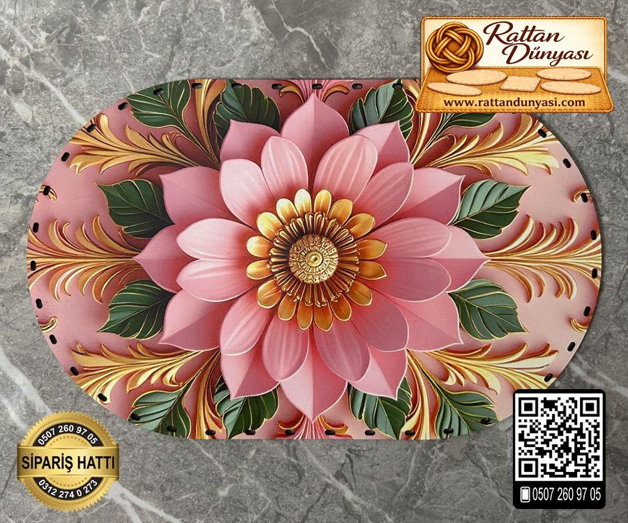 Tam Baskılı Oval Rattan Taban - Model 31 Tam Baskılı Oval Rattan Taban - Model 31
