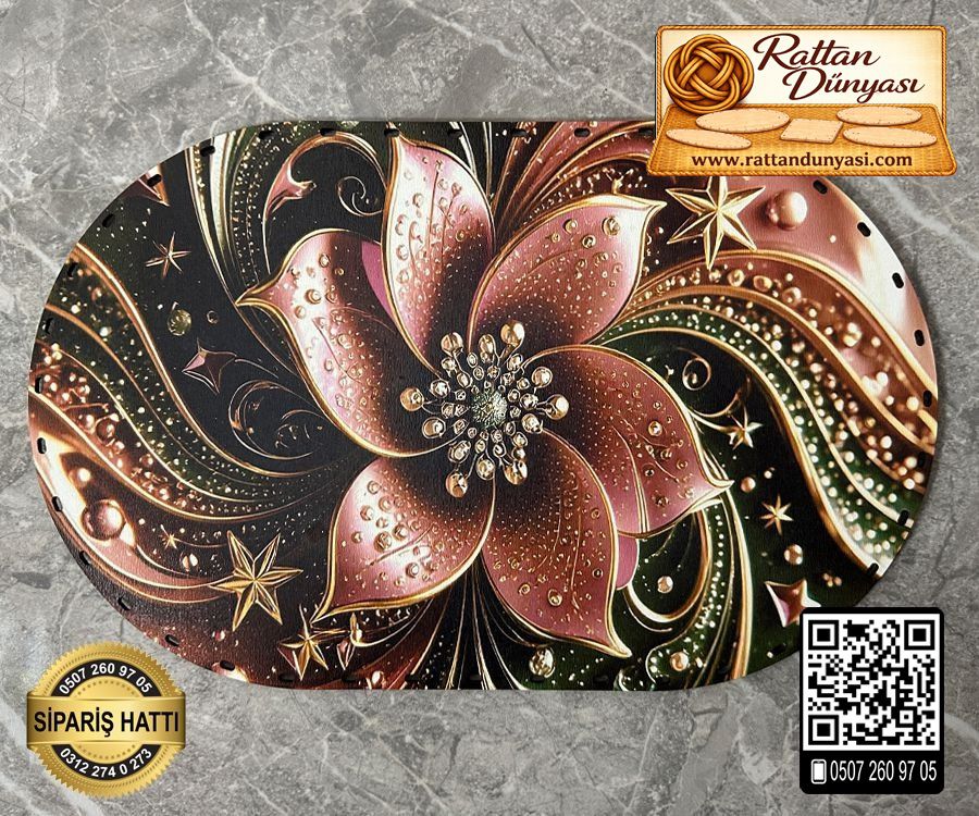 Tam Baskılı Oval Rattan Taban - Model 36