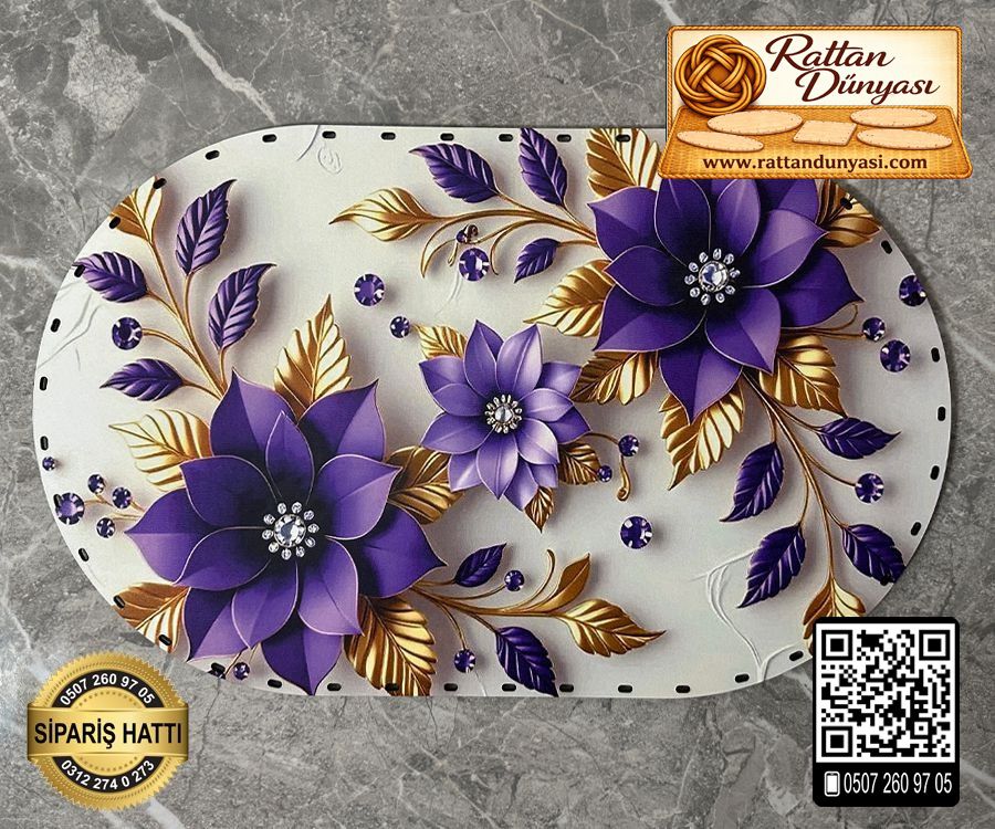 Tam Baskılı Oval Rattan Taban - Model 41 Tam Baskılı Oval Rattan Taban - Model 41
