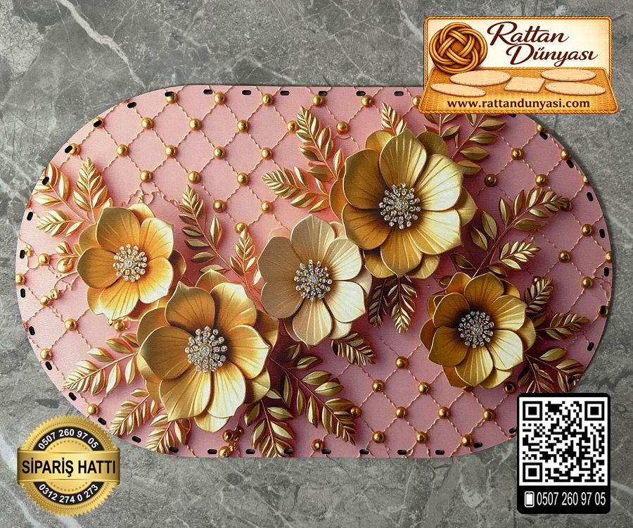 Tam Baskılı Oval Rattan Taban - Model 44 Tam Baskılı Oval Rattan Taban - Model 44