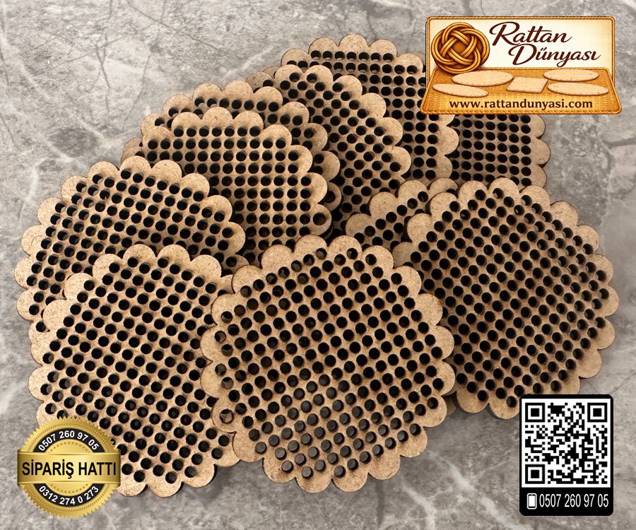 Papatya Kanaviçe Kolye Aparatı - 10 Adet