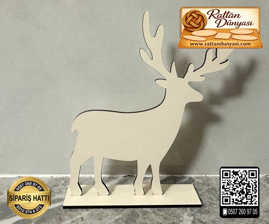 Ahşap Geyik ( Ayaklı )