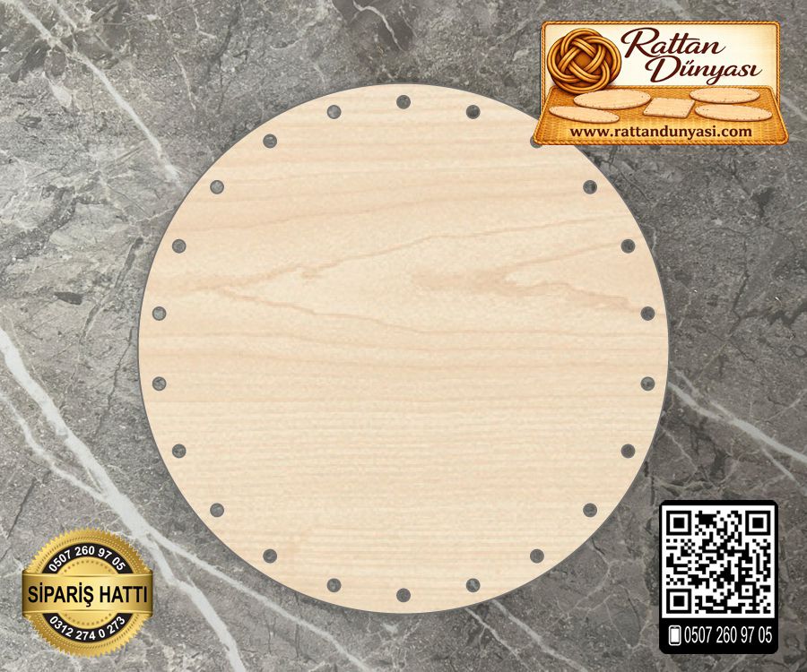 Daire Kağıt Çubuk Tabanı - 45 cm