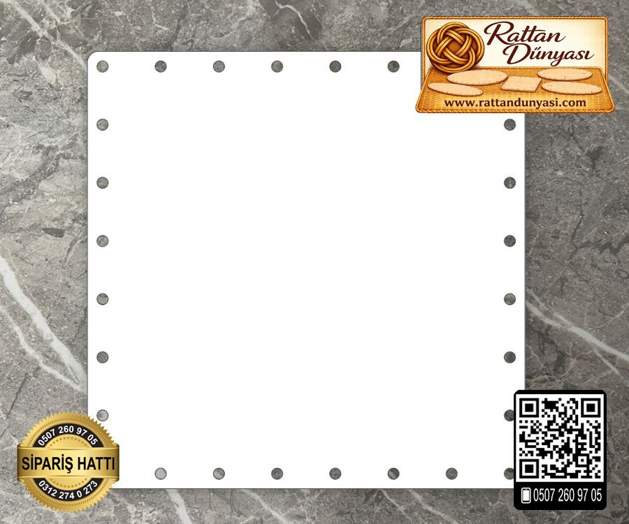 Kare Kağıt Çubuk Tabanı - 50 cm