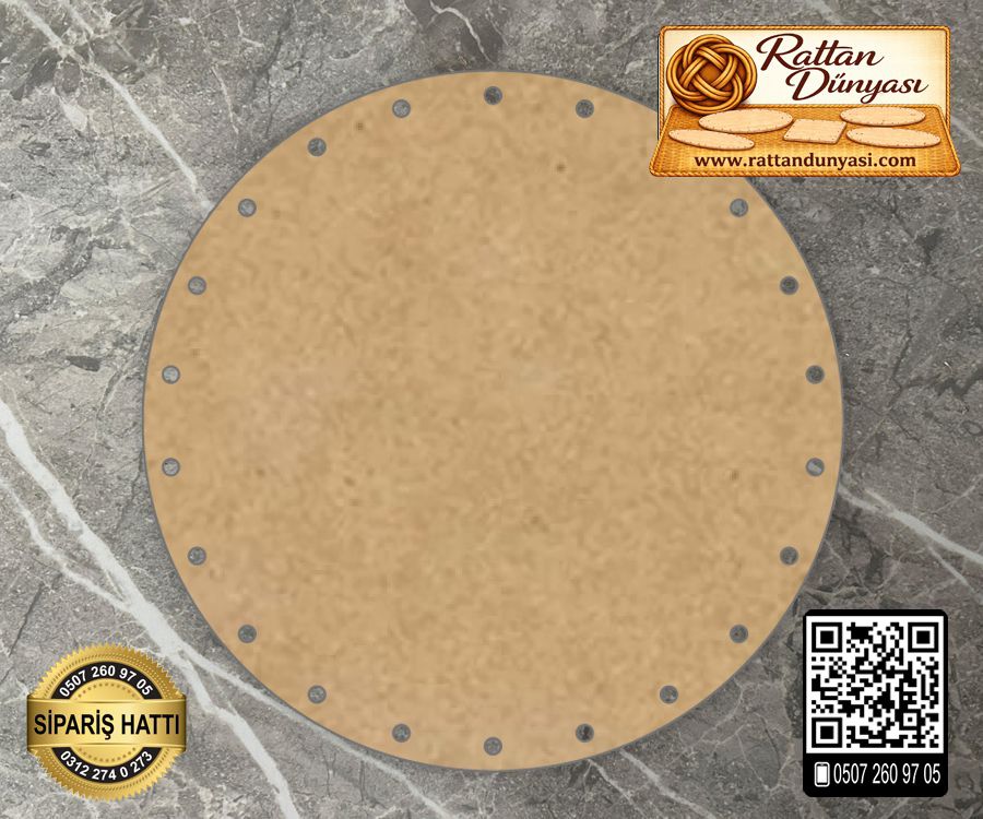 Daire Kağıt Çubuk Tabanı - 45 cm