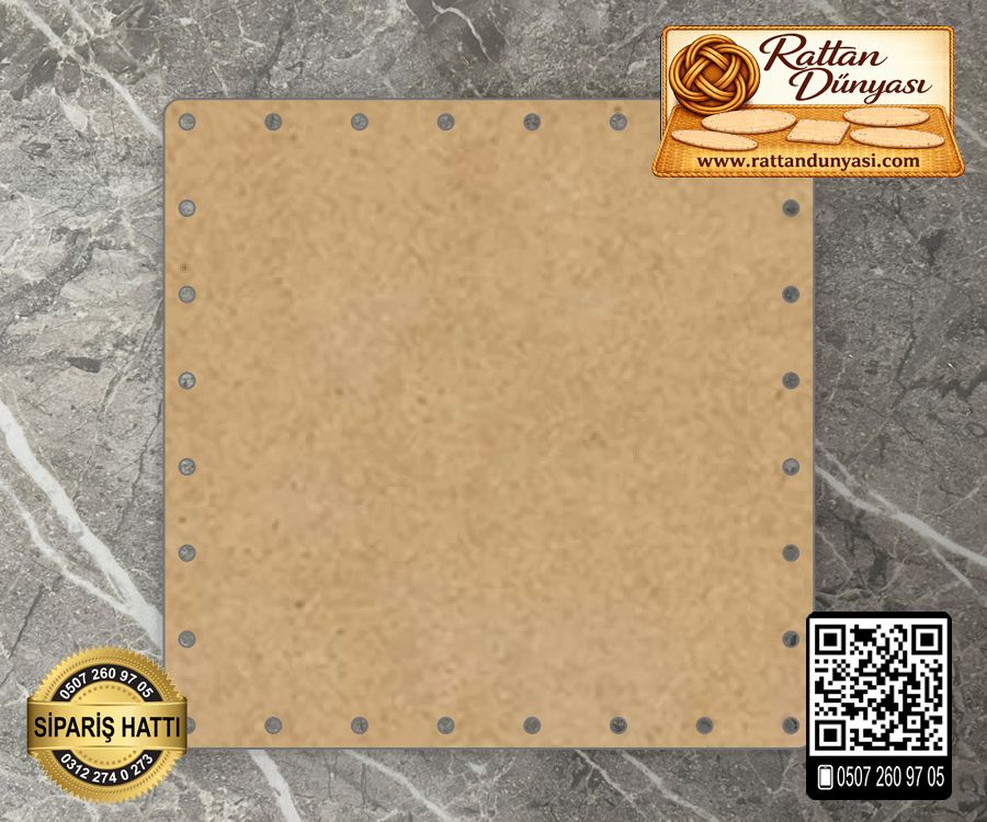 Kare Kağıt Çubuk Tabanı - 50 cm