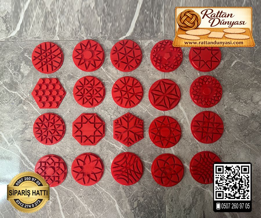 Rattan Kalıbı 13 cm - 20`li Set