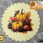 Baskılı Daire Rattan Taban - Model-21