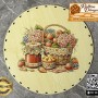 Baskılı Daire Rattan Taban - Model-23