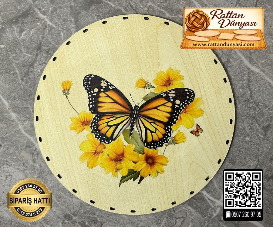 Baskılı Daire Rattan Taban - Model-25 Baskılı Daire Rattan Taban - Model-25