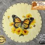 Baskılı Daire Rattan Taban - Model-25