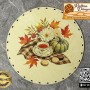 Baskılı Daire Rattan Taban - Model-26
