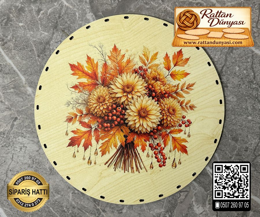 Baskılı Daire Rattan Taban - Model-35 Baskılı Daire Rattan Taban - Model-35