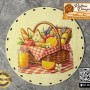 Baskılı Daire Rattan Taban - Model-4