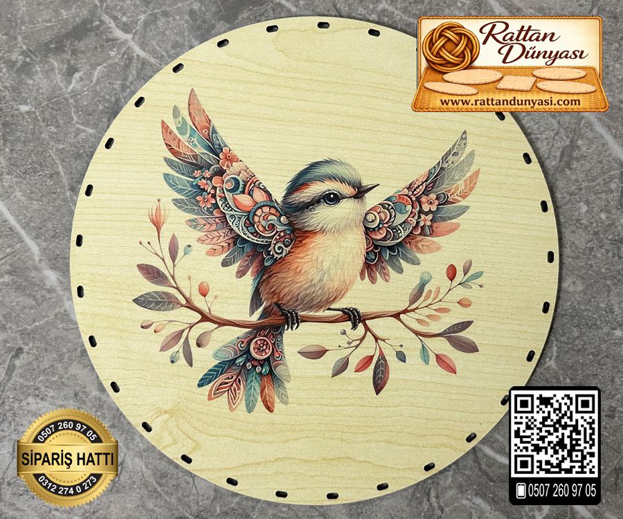 Baskılı Daire Rattan Taban - Model-54 Baskılı Daire Rattan Taban - Model-54