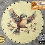 Baskılı Daire Rattan Taban - Model-54