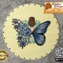 Baskılı Daire Rattan Taban - Model-56