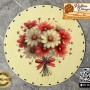 Baskılı Daire Rattan Taban - Model-60