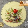 Baskılı Daire Rattan Taban - Model-62