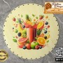 Baskılı Daire Rattan Taban - Model-8