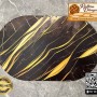 Baskılı Mermer Desenli Oval Rattan Taban - Model 11