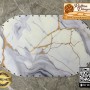 Baskılı Mermer Desenli Oval Rattan Taban - Model 14