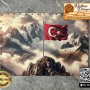 Baskılı Milli Temalı Dikdörtgen Rattan Taban - Model-8