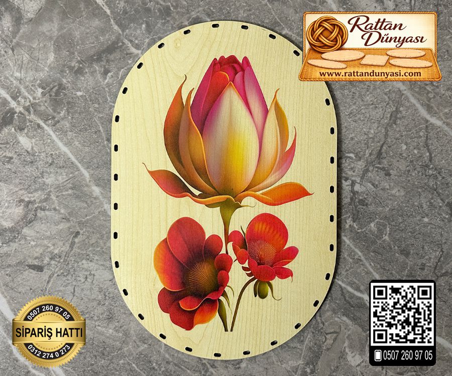 Baskılı Oval Rattan Taban - Model-29 Baskılı Oval Rattan Taban - Model-29