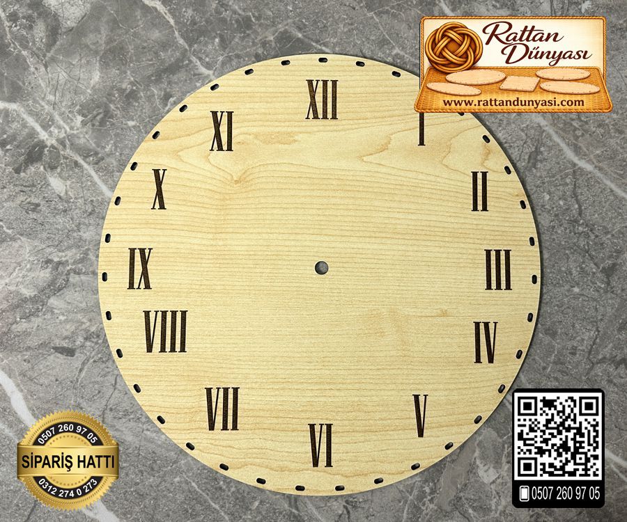 Rattan Saat Tabanı 19 Model - 25cm