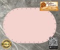 Rattan Açık Pembe Renk Oval Taban - 20x10 cm
