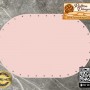Rattan Açık Pembe Renk Oval Taban - 20x10 cm