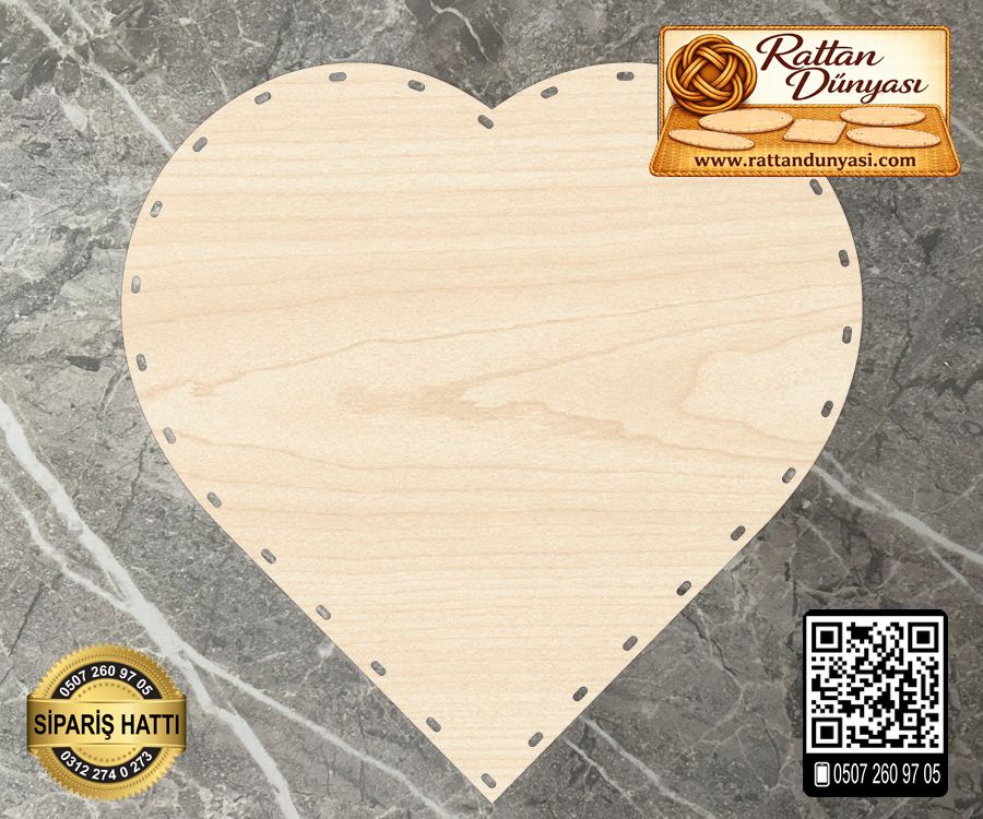 Kalp Rattan Taban - 20 cm