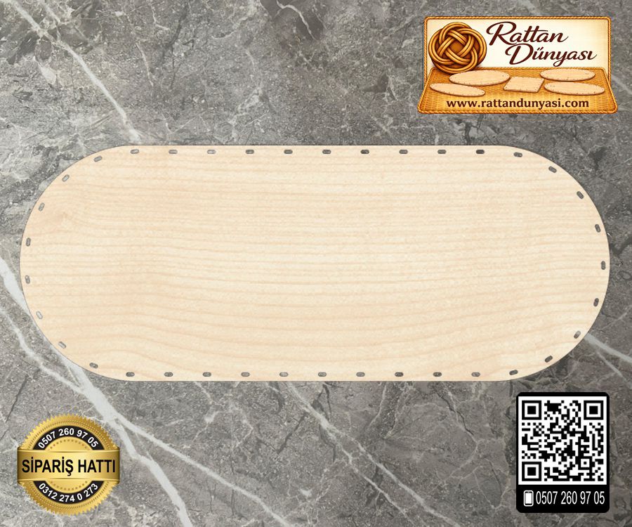 Rattan Akçaağaç Oval Taban - 45x16 cm Rattan Akçaağaç Oval Taban - 45x16 cm