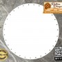 Rattan Beyaz Daire Taban - 30 cm