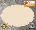 Rattan Krem Renk Elips Taban - 35x25 cm