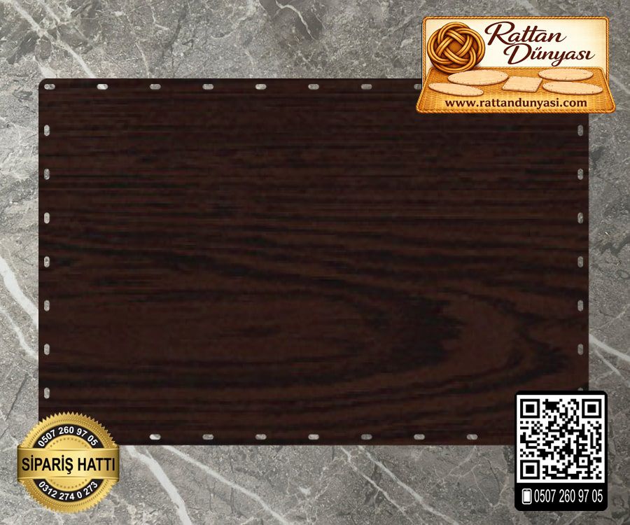 Rattan Venge Renk Dikdörtgen Taban - 20x10 cm