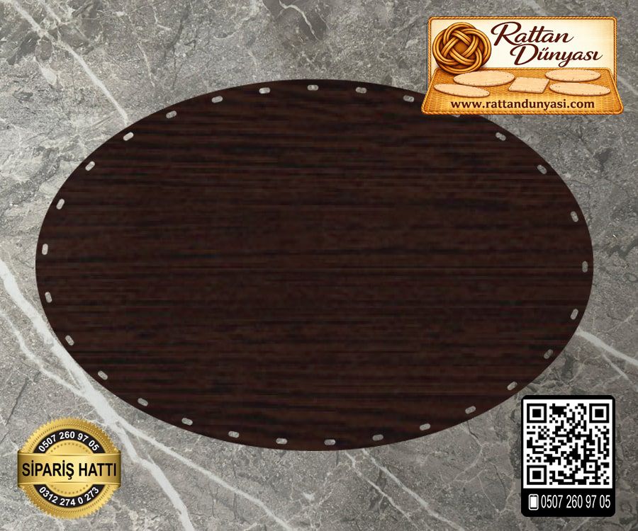 Rattan Venge Renk Elips Taban - 30x20 cm Rattan Venge Renk Elips Taban - 30x20 cm