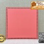 Pembe Kare 30x30 cm Tabanlık / Penye Ribbon İp Pembe Sepet Tabanı