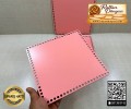 Pembe Kare 30x30 cm Tabanlık / Penye Ribbon İp Pembe Sepet Tabanı