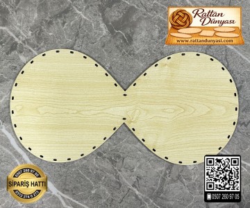 Sonsuzluk Akçaağaç Rattan Taban - 25x12.5 cm Sonsuzluk Akçaağaç Rattan Taban - 25x12.5 cm
