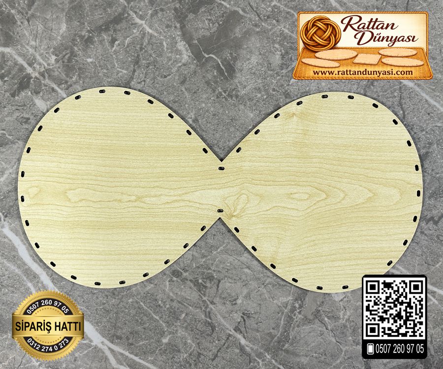 Sonsuzluk Akçaağaç Rattan Taban - 25x12.5 cm Sonsuzluk Akçaağaç Rattan Taban - 25x12.5 cm