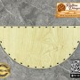 Yarım Daire Akçaağaç Rattan Taban - 20x10 cm