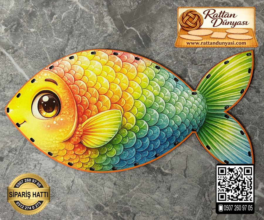 Baskılı Balık Rattan Taban - Model 10 Baskılı Balık Rattan Taban - Model 10