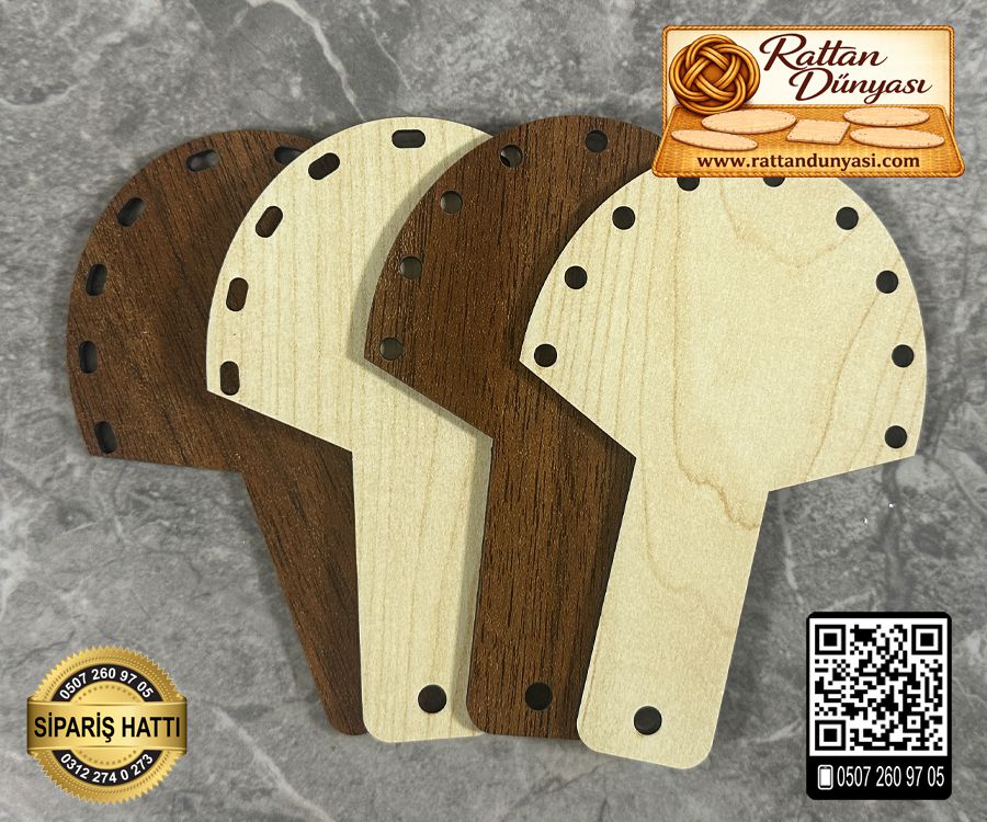 Rattan Yelpaze Sapı - 12x8 cm Rattan Yelpaze Sapı - 12x8 cm