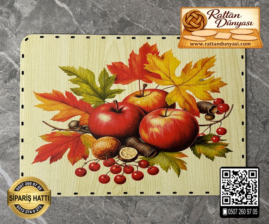 Baskılı Dikdörtgen Rattan Taban - Model-16 Baskılı Dikdörtgen Rattan Taban - Model-16